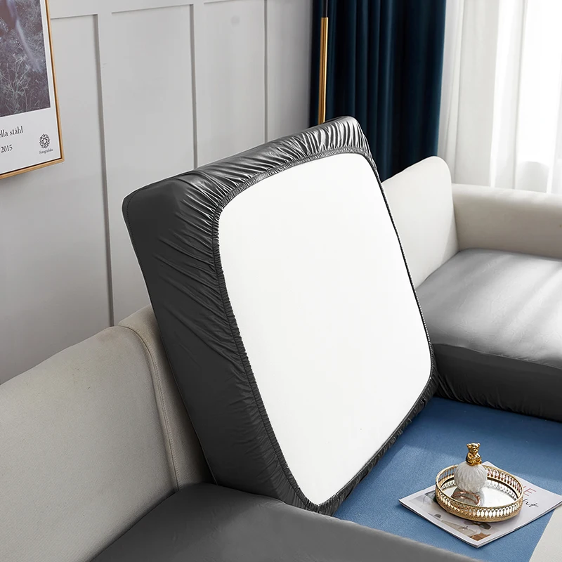 Stretch PU leather waterproof sofa cushion cover sofa seat slipcover backrest cover easy clean sofa protector for pets kids - Image 18