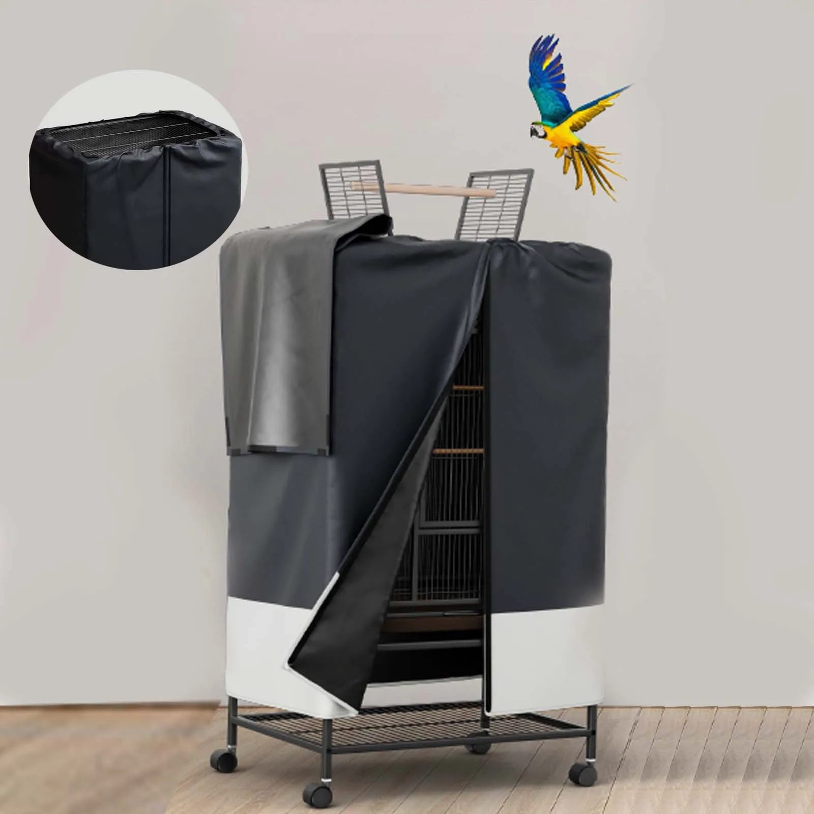 Indoor and Outdoor Bird Cage Cover to Small Animal Privacy Comfort with Removable Top Panel Durable Breathable Waterproof Cov
