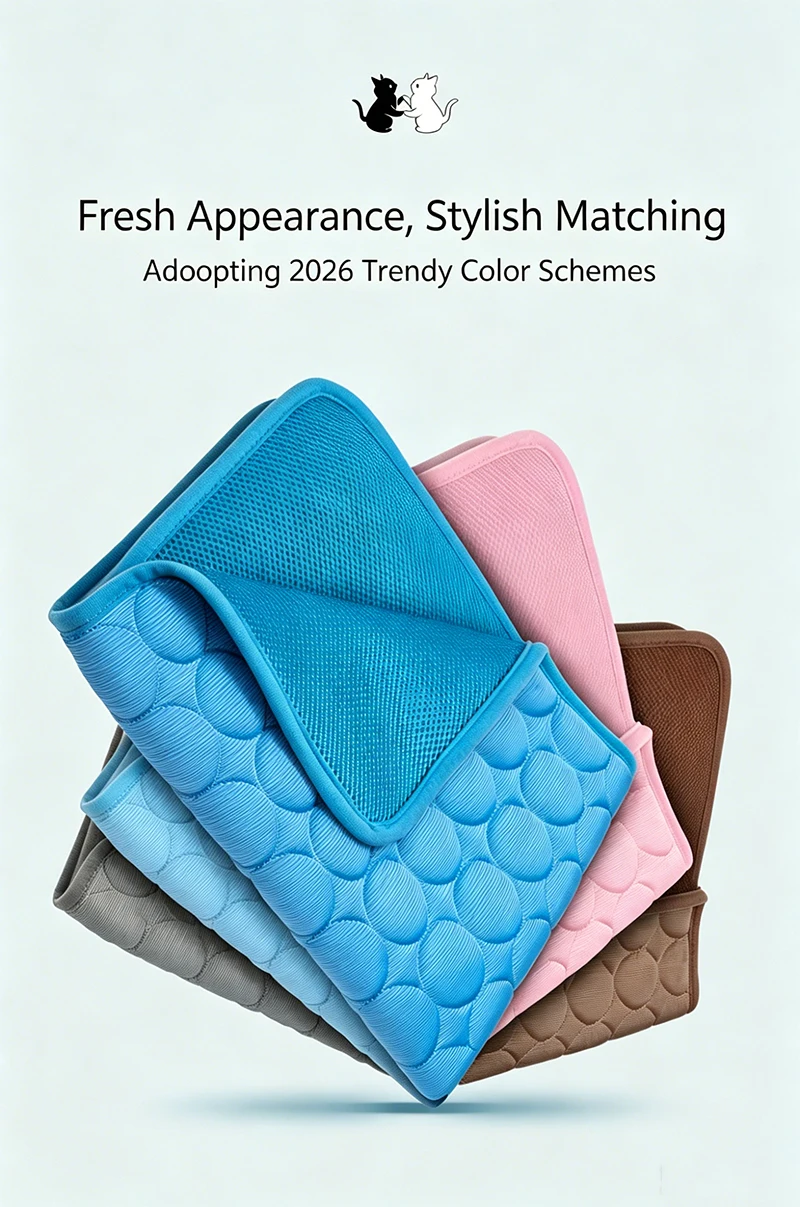 Summer Pet Ice Pad Cool Sleeping Mat Breathable Ice Silk Washable Pet Bed Durable Dog Cat Cushion Pet Supplies for Home Outdo