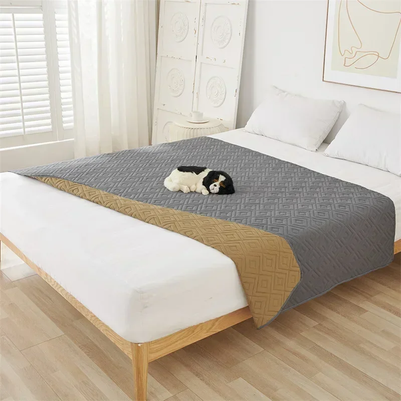 Water Repellent Pets Blanket Bed Mattress Bedspread Cover Cat Solid Color King Size Double Pads Home Dog Mattress Dust Protector - Image 11