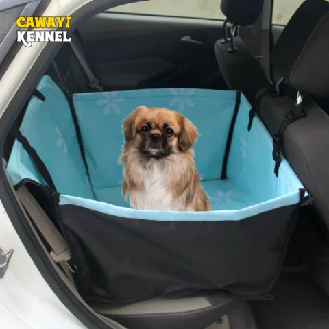 CAWAYI KENNEL Pet Carriers Dog Car Seat Cover Carrying for Dogs Cats Mat Blanket Rear Back Hammock Protector transportin perr
