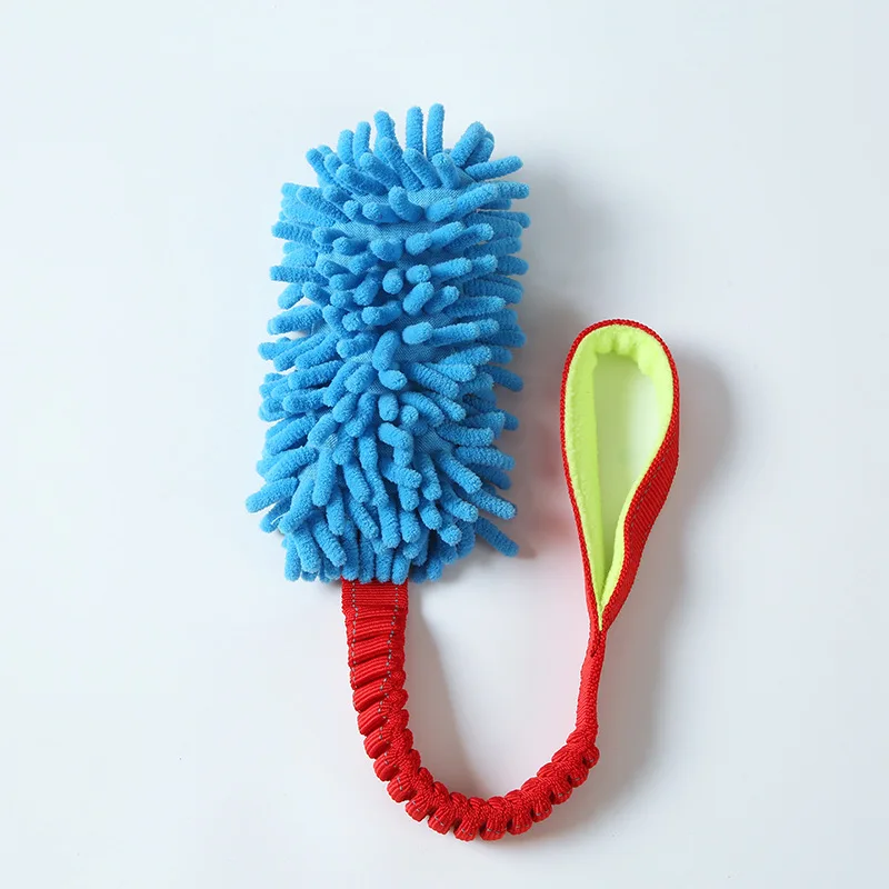 G37 Durable Dog Toys for Aggressive Chewers Soft Plush Pulling Rope Chew Toy with Sturdy Handle, Interactive Teeth Cleaning Toy - Image 7