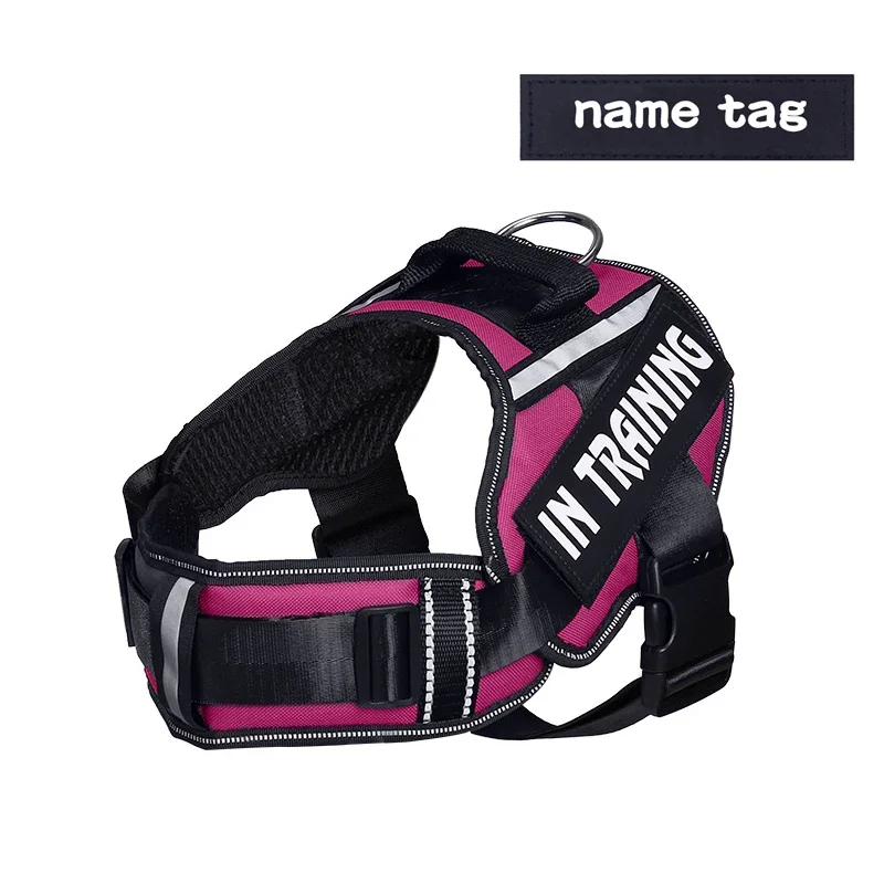 KOMMILIFE Adjustable Nylon Dog Harness Personalized Harness For Dogs Reflective Breathable Neck Guard Dog Harness Vest No Pull - Image 22