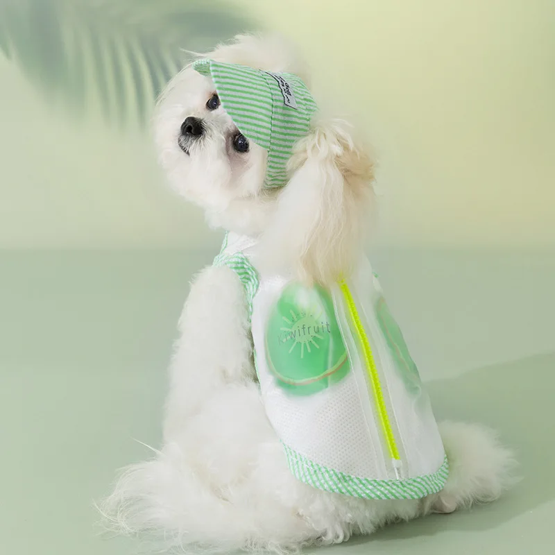 Dog Cooling Clothes With Fruit Ice Pack For Small Medium Dogs Cats Outdoor Pet Dog Clothes Chihuahua Puppy Summer Dog Vests