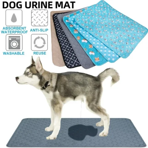 Washable Reusable Pet Pee Pad Super Absorbent Leakproof Puppy Training Mat Non Slip Dog Urine Blanket Multi Colors