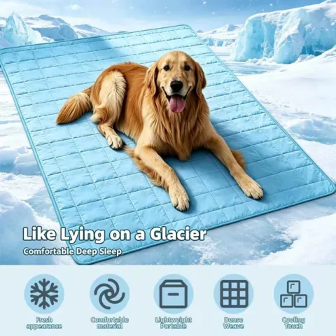 KEMORELA 2026 Ice Cool Upgrade Dog Cooling Mat Summer Pet Cold Bed Extra Large For Small Big Dogs Pad Breathable Pet Cold Bed
