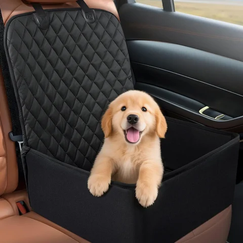 For SUV Car Seat for Dogs Large Waterproof Carseat for Dogs Easy Clean Booster Cushion Carrier Cover for Bed Suv Truck Backse