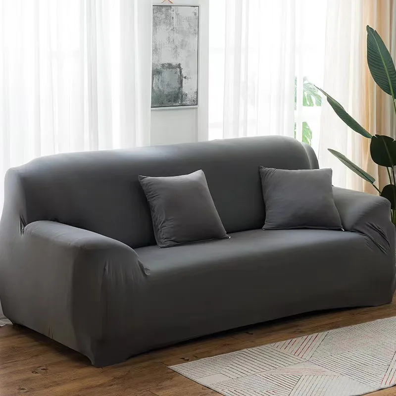 Solid Color Elastic Sofa Covers for Living Room Spandex Sectional Corner Sofa Slipcovers Couch Chair Cover 1/2/3/4 Seater - Image 18