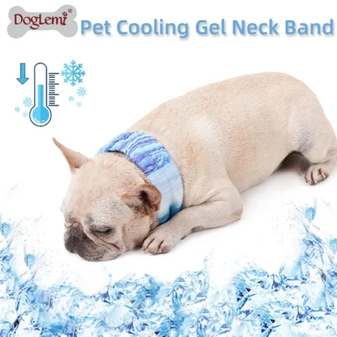 Dogs Ice Cool Neck Bandana Instant Cooling Pet Breathable Scarf  Summer Ice Cooling Scarf Collar Prevent Heatstroke Pet Suppl
