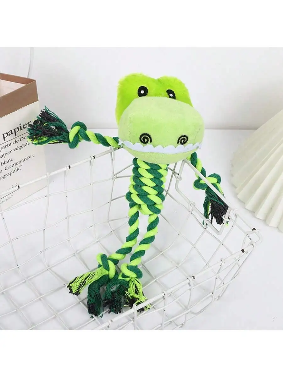 A Cotton Rope Pet Plush Toy, Durable and Bite-Resistant, Cartoon Animal-Shaped Dog Toy for Self-Entertainment and Boredom Relief, for Pets Only - Image 9