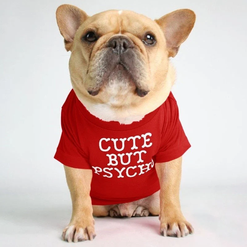 Spring Summer Pet Dog Clothes Round Neck T-shirt for Small Dogs French Bulldog Shiba Inu Puppy Pullovers Letter Print Vest - Image 13