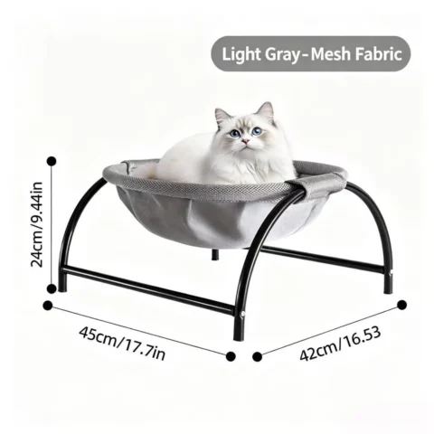 Elevated Cat Hammock Bed Breathable Mesh Pet Nest Detachable Standing Cat Bed Universal Summer Cooling Bed for Small Dogs Cats