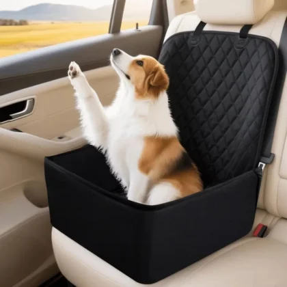 Travel Portable Pet Carrier Basket Non-Slip Scratch Proof Cat Basket Seat Durable Waterproof Dog Auto Seat for Dogs Cats