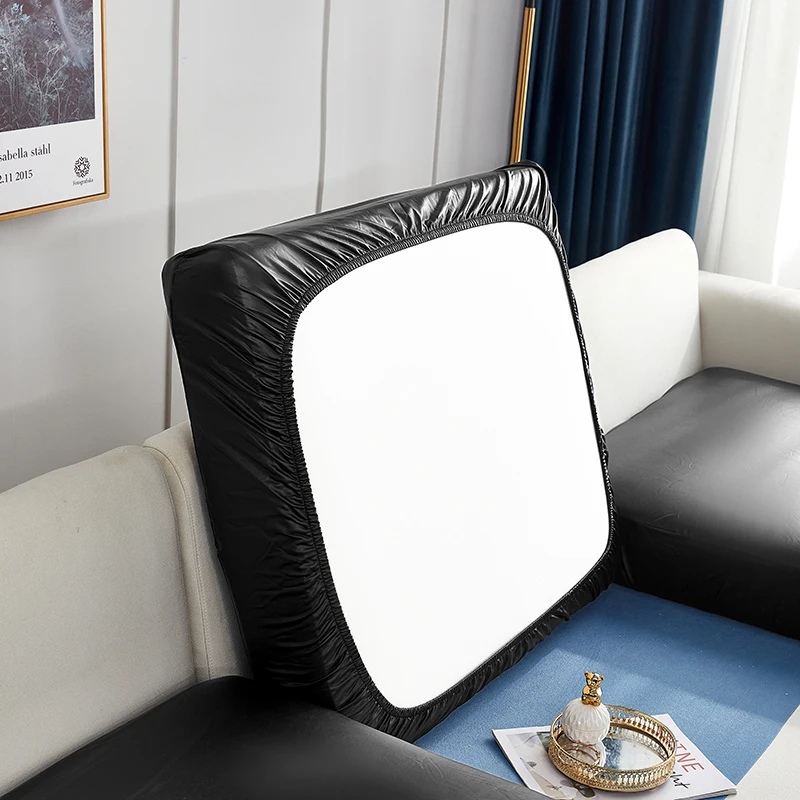 Stretch PU leather waterproof sofa cushion cover sofa seat slipcover backrest cover easy clean sofa protector for pets kids - Image 15