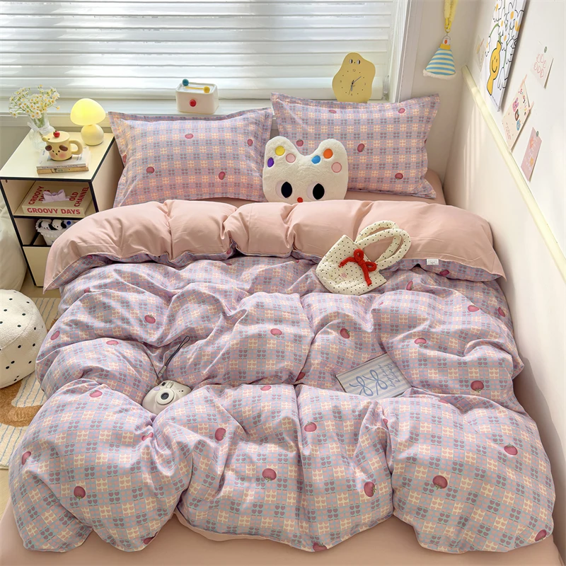 New Cute Stars Printed Bedding Set 4/3/1 Pcs Skin-friedly Breathable Duvet Covers Comfortable Durable Single Double Quilt Cover - Image 13