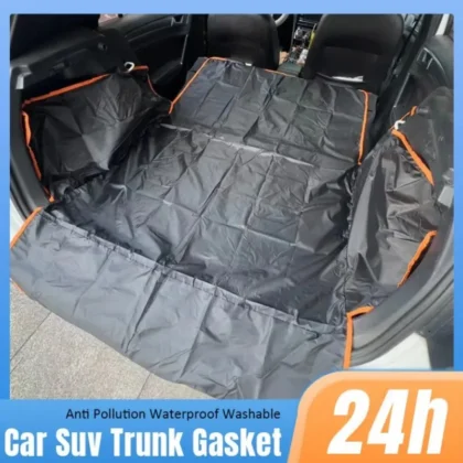 Heavy Duty Dog Seat Cover Waterproof Nonslip Pet Trunk Liner Hammock with Side Flaps for SUV Truck Protects Car from Scratches