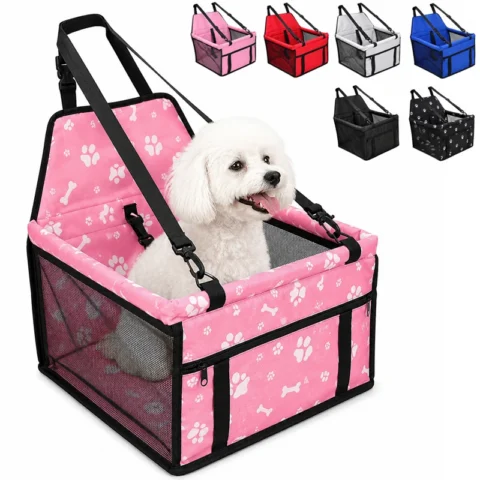 Double Thick Dog Car Seat Cover Foldable Hammock Pet Harness Cat Bag Basket Stable Travel Pet Dog and Cat Safety Car Seat Bag