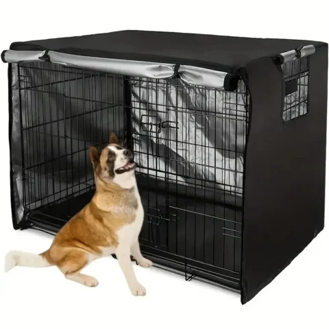 1pc Pet Dog Crate Cover, Durable Polyester Pet Dog Crate Cover for Indoor And Outdoor Protection And Warmth