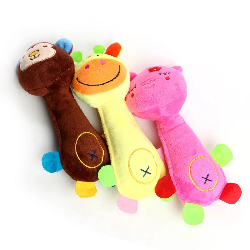 Durable Low Price Pet Dog Plush Toy Animal Shape with Squeaky for Small Dogs Chihuahua Yorkshire Bichon Puppy Chew Cleaning T