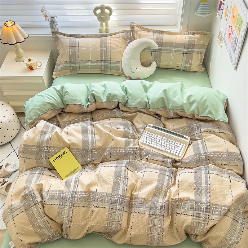 New Cute Stars Printed Bedding Set 4/3/1 Pcs Skin-friedly Breathable Duvet Covers Comfortable Durable Single Double Quilt Cover - Image 40