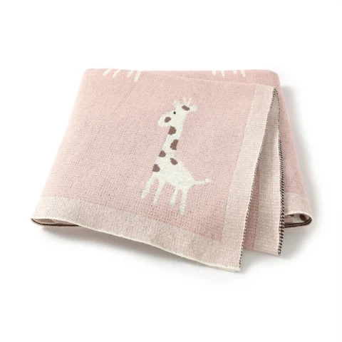 Cotton Knitted Baby Blanket Newborn Boys Girls Super Soft Stroller Basket Swaddle Wrap Plaid 100*80cm Infant Receiving Bed Qu