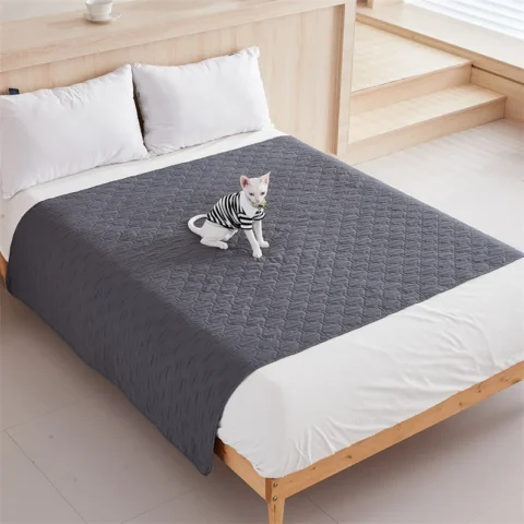 1PC Pets Dogs Bedspread Mattress Cover Solid Color Kids Bed Protector Case Breathable Cool Bed Mat for Bedroom Home Protector
