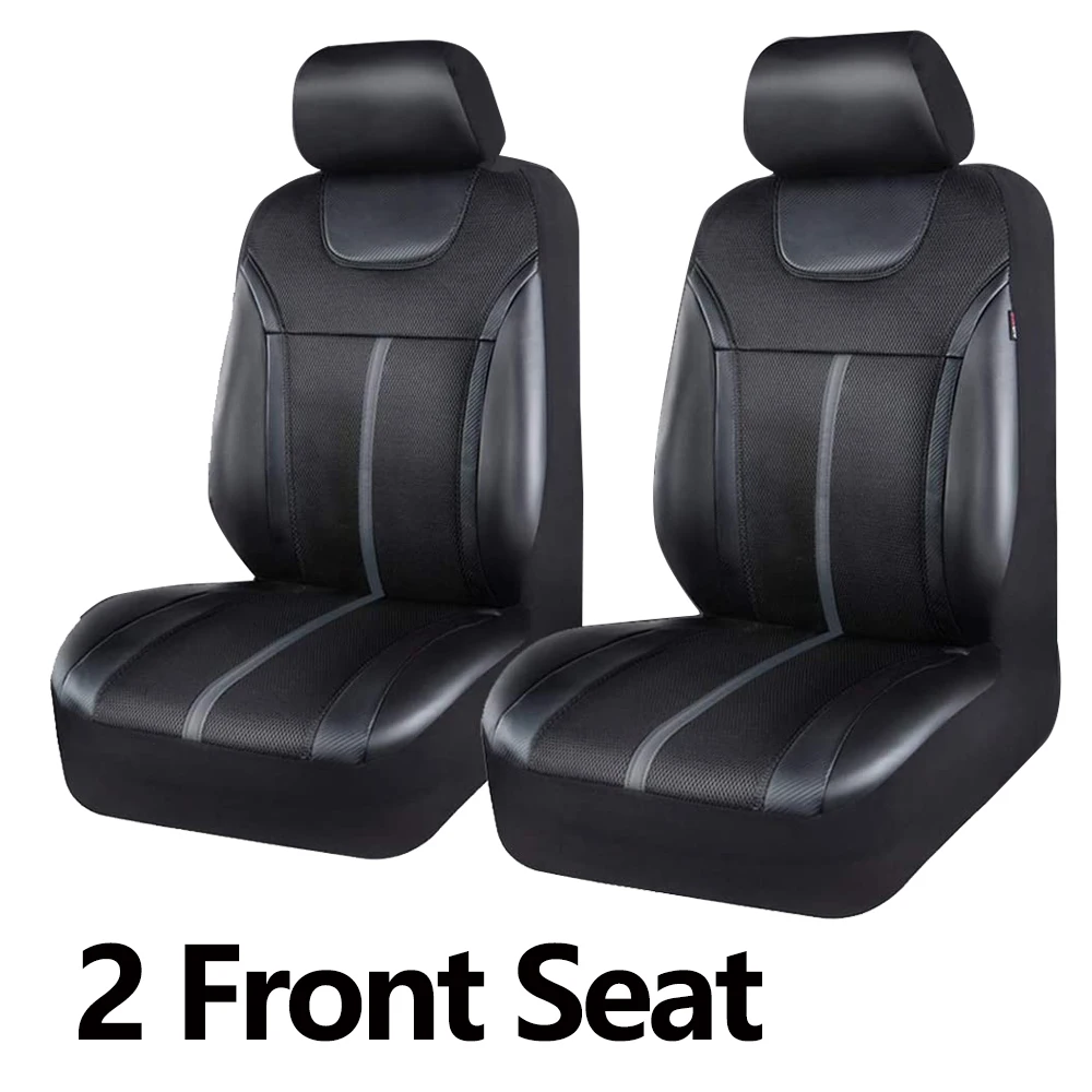 AUTOKING Sporty Carbon Leather Universal Car Seat Cover with Zipper Design Fit for Suvs, Vans, Sedans, Trucks Airbag Compatible - Image 8