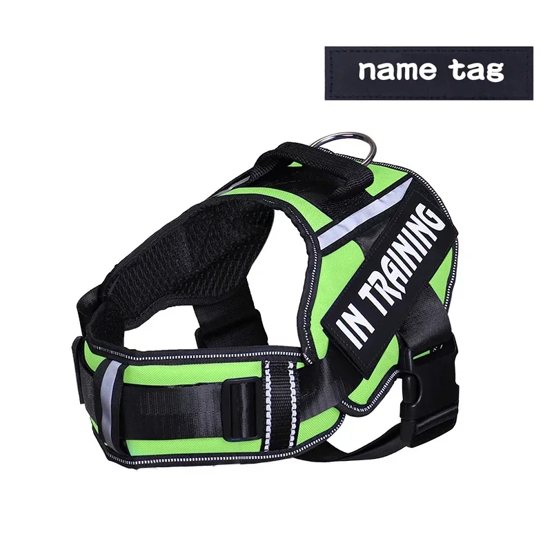 KOMMILIFE Adjustable Nylon Dog Harness Personalized Harness For Dogs Reflective Breathable Neck Guard Dog Harness Vest No Pull - Image 11