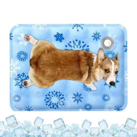 Pet Cooling Dog Mat For Cat Ice Gel Self Added Water Dog Cold Bed Mat Portable Durable Pet Ice Cushion