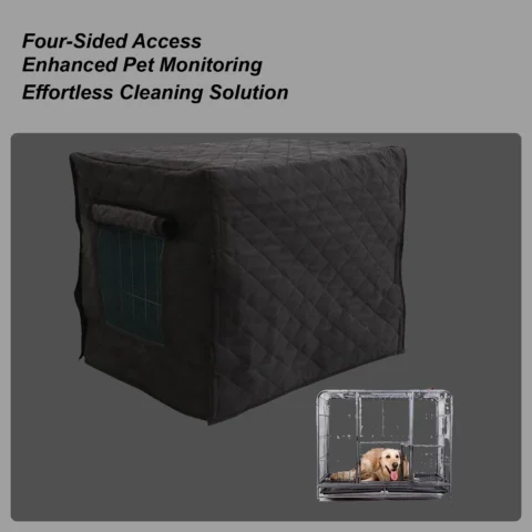 Kennel Cover Insulated Windproof Breathable Heavy Duty Pet Supplies Large Dog Crate Cover For Shade Winter Puppy Cat Bird Hou