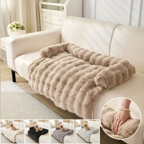 New Faux Rabbit Fur Large Dog Mat Cat Bed Pet Mattress Fun Luxury Plush Pet Bed Suitable for Small To Medium Dogs and Cats