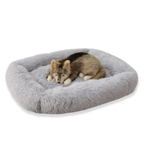 Pet Dog Bed Sleeping Mat Winter Cat Bed Square Dog Beds Soft Fluffy Plush Puppy Cushion for Small Medium Large Dog Accessorie