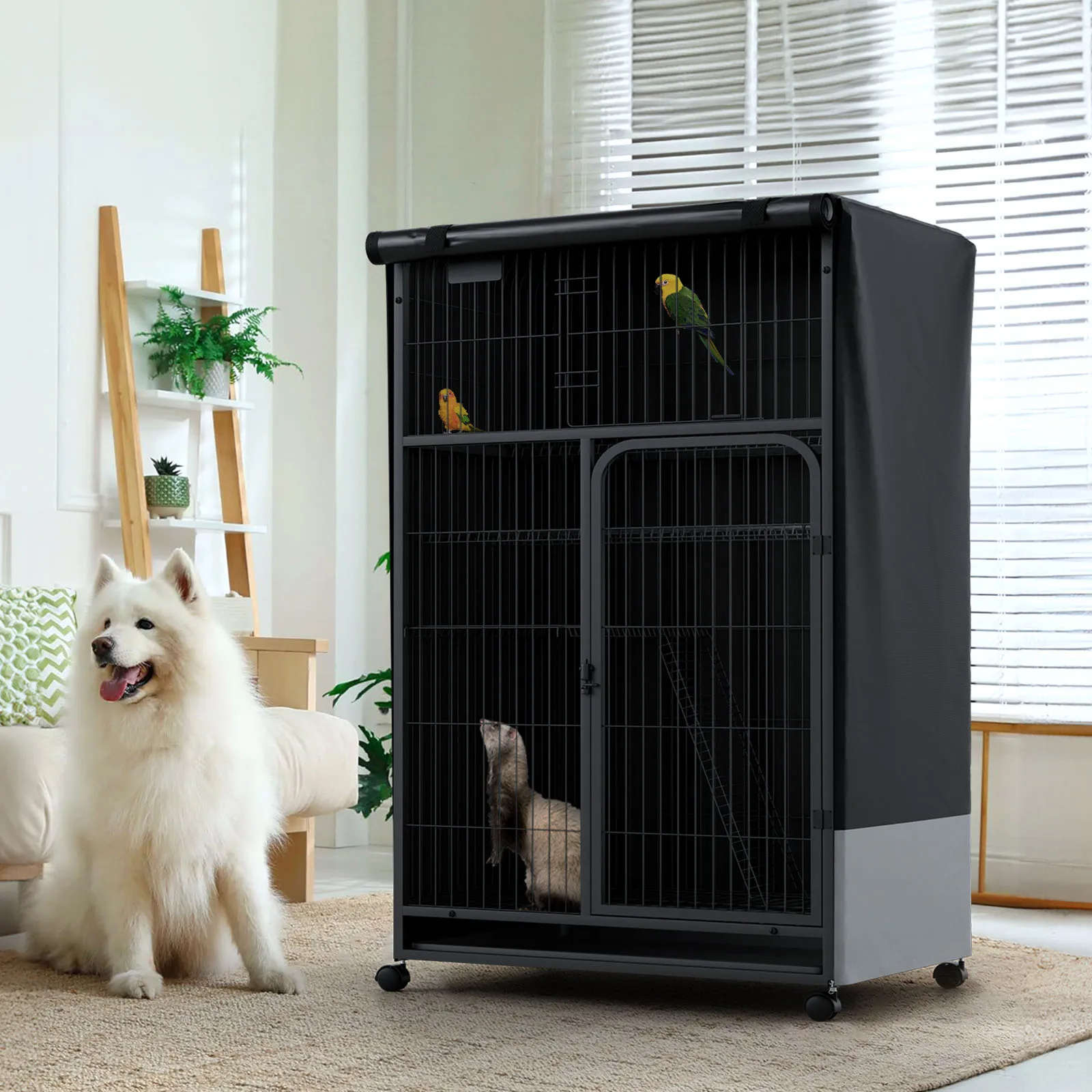 Bird Cage Cover Out Birdcage Cover Durable Breathable Washable Material for Night Heavy Duty Waterproof Pet Parrot Ferret Cov