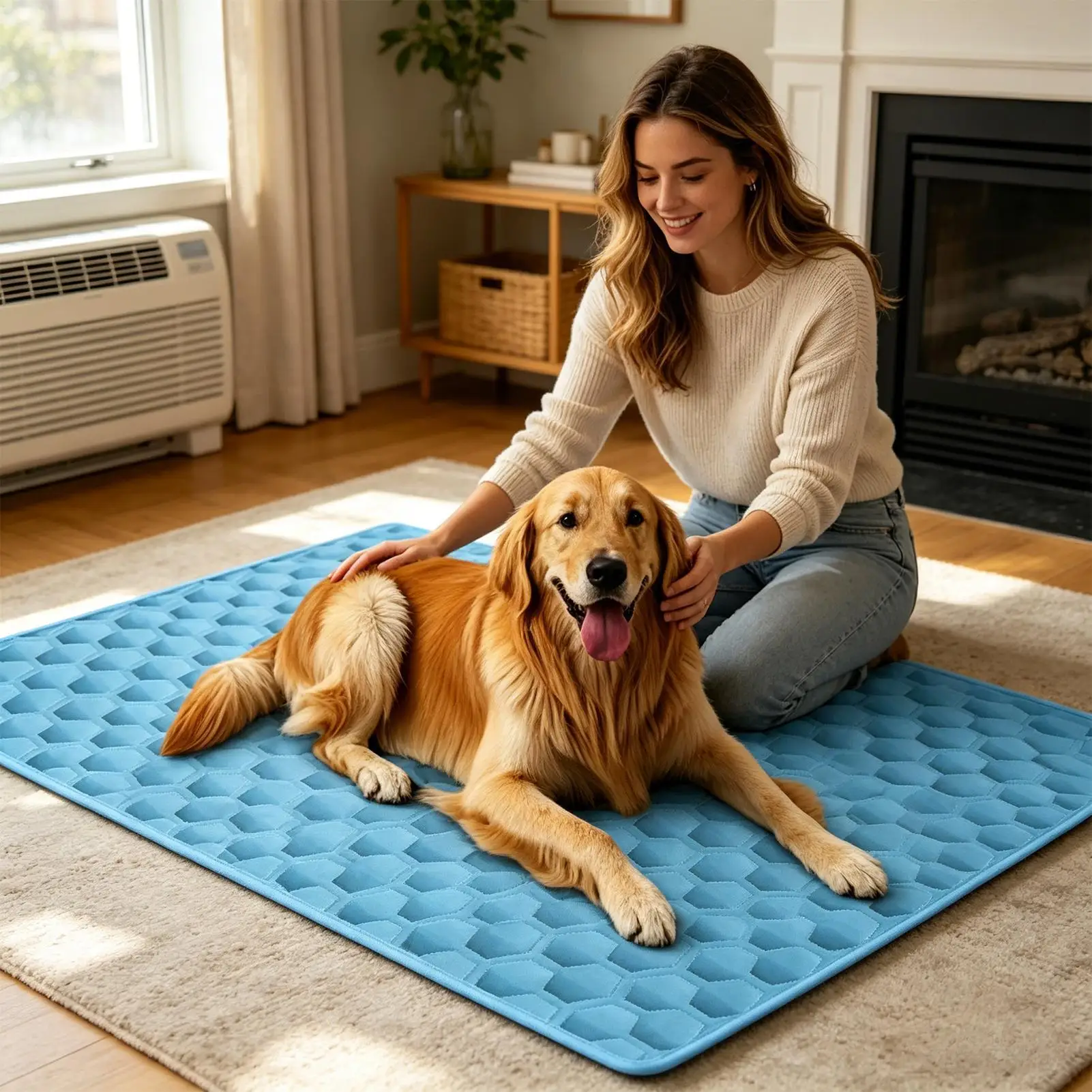 The Ultimate Cooling Pet Mat Breathable Washable Summer Pad Dog Cat Self Cool Blanket for Kennel Crate and Bed Sleeping Ice S