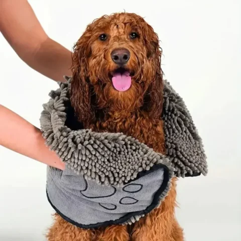 1Pcs Super Absorbent Pet Bath Towel Quick-drying Cat Towels Convenient Soft Bath Robe Dry Pet Cleaning Washcloth Dog Accessor