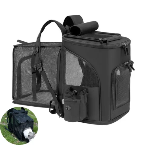 1PC Portable Pet Backpack,Expandable Bag,Large Capacity Breathable Portable Cat Backpack,Foldable Dog Bags,Pet Supplies.