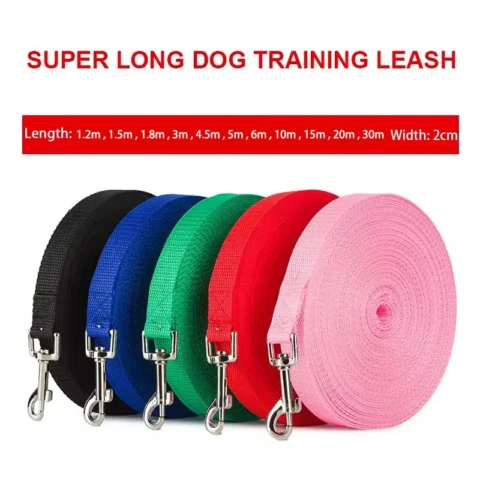 Nylon Extra Long Pet Leash Durable Dog Lead For Dog Recall Training Extended Length Anti Tangle Heavy Duty Pet Leash Outdoor
