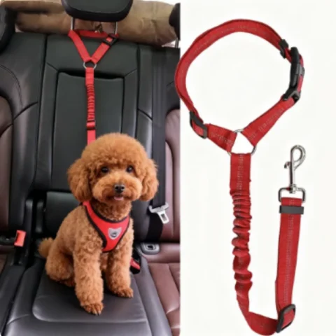 New Solid Two-in-one Dog Harness Leash Pet Car Seat Belt BackSeat Safety Belt Adjustable for Kitten Dogs Collar Pet Accessori