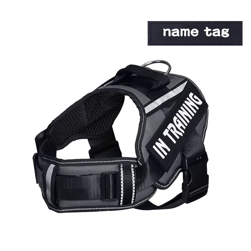 KOMMILIFE Adjustable Nylon Dog Harness Personalized Harness For Dogs Reflective Breathable Neck Guard Dog Harness Vest No Pull - Image 10