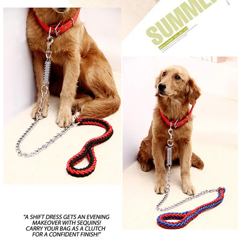 Explosion-Proof Eight Strand Traction Rope Woven Dog Chain Nylon Dog Strap Suitable For Medium And Large Dog Traction Rope Pe