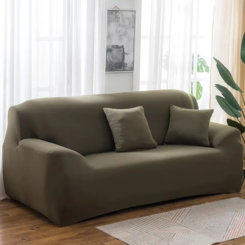 Solid Color Elastic Sofa Covers for Living Room Spandex Sectional Corner Sofa Slipcovers Couch Chair Cover 1/2/3/4 Seater - Image 8