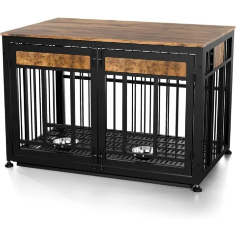 48 Inch Heavy Duty Dog Crate Furniture for Large Dogs, Decorative Pet House End Table