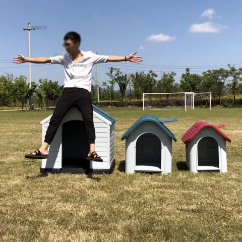 Four Seasons Universal Dog Houses Outdoor Plastic Rainproof Dogs KennelsWashable Puppy Cage Fashion Luxury Indoor Kitten Vill