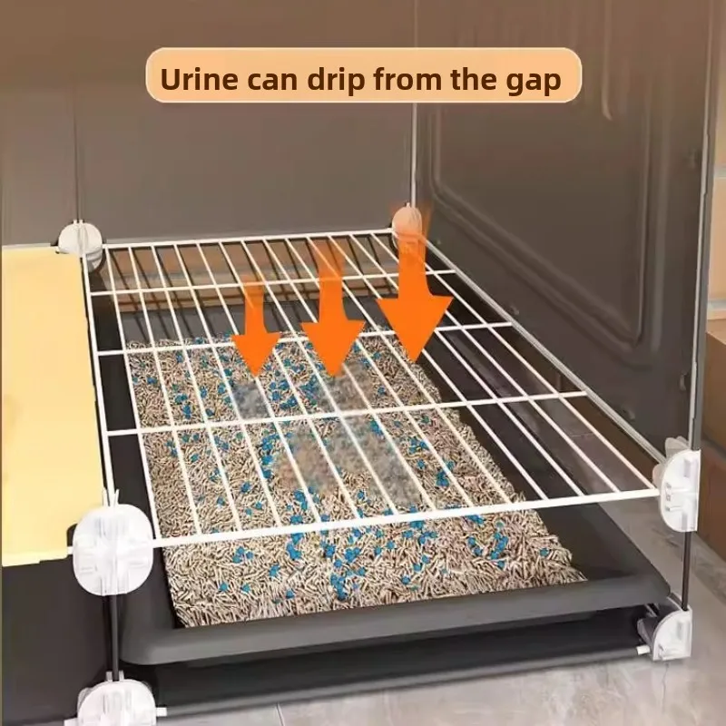 Small Dog Cage with Toilets Luxury One Room One Living Room Pet Villa Puppy Crate with Separate Toilet Area Indoor Dogs House