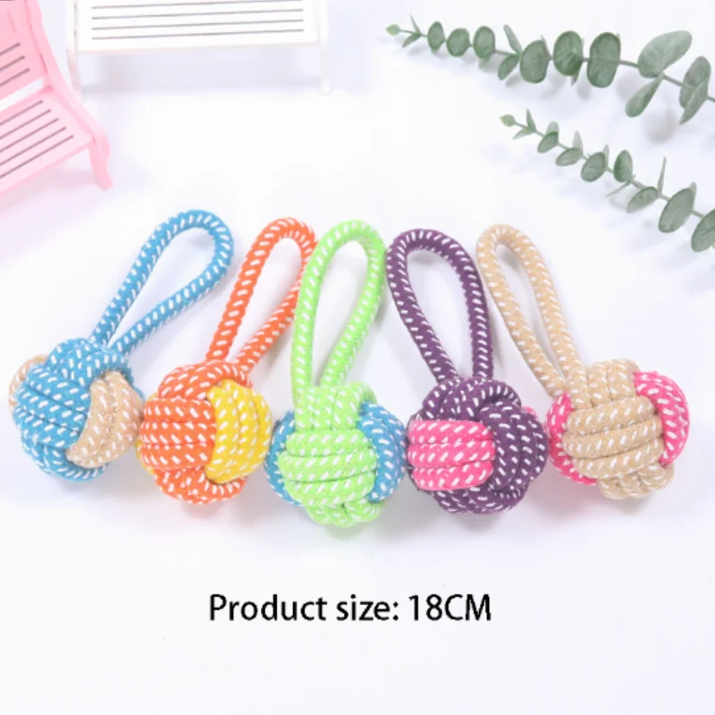 Mini Dog Toys Interactive Cotton Rope Chew Ball Toothbrush Puppy Toy for Teething Large Small Dogs Pet Accessories - Image 6
