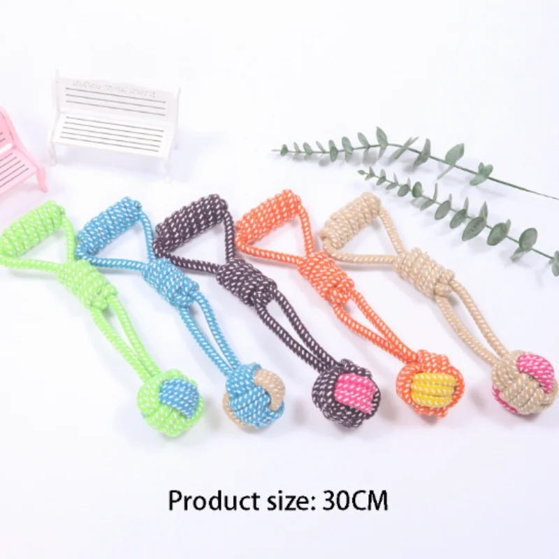 Mini Dog Toys Interactive Cotton Rope Chew Ball Toothbrush Puppy Toy for Teething Large Small Dogs Pet Accessories - Image 8