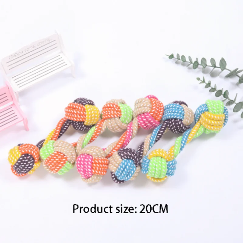 Mini Dog Toys Interactive Cotton Rope Chew Ball Toothbrush Puppy Toy for Teething Large Small Dogs Pet Accessories - Image 11