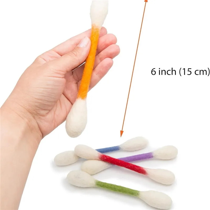 Creative Cat Catnip Toy Felt Cotton Swabs Cat Toy Teething Cleaning Chew Toys Kitten Grinding Biting Stick Cats Catnip Toy