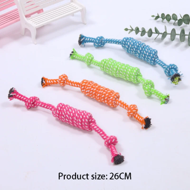 Mini Dog Toys Interactive Cotton Rope Chew Ball Toothbrush Puppy Toy for Teething Large Small Dogs Pet Accessories - Image 12
