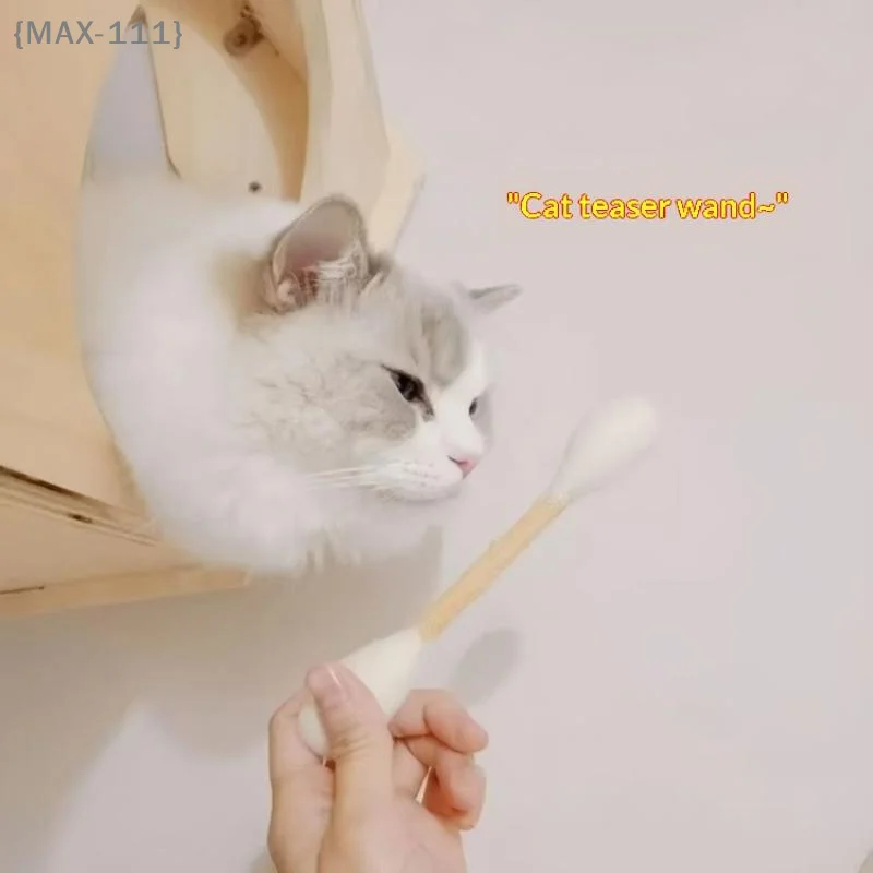 【MAX-111】Giant Cotton Swab Shaped Catnip Toy - Durable Large Cat Grinding Stick and Teeth Cleaning Rope for Kittens【W1】